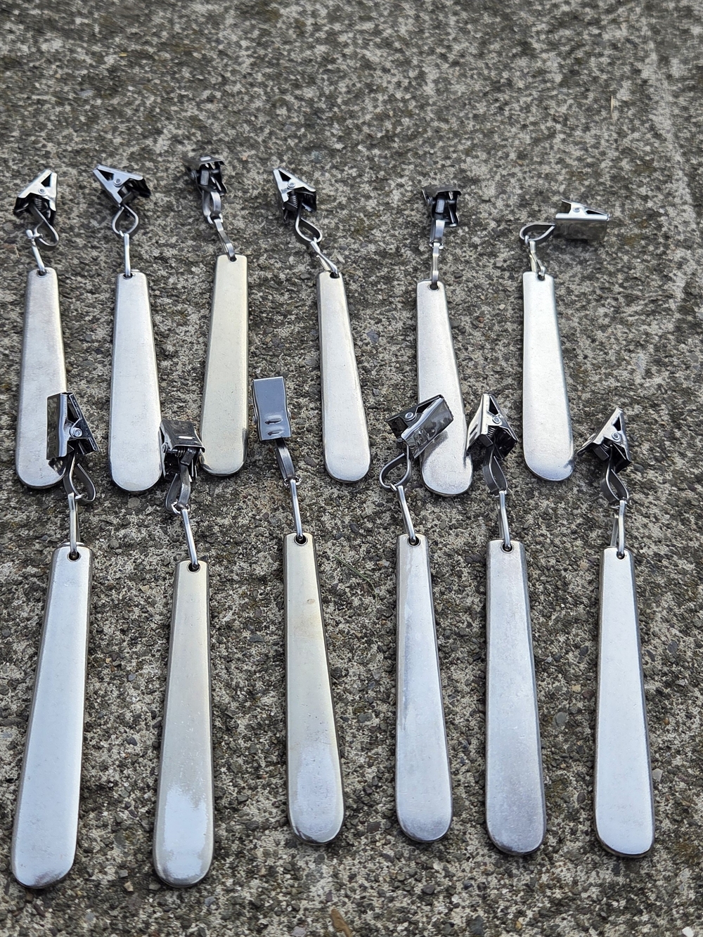 Silverplated Clip-On Tablecloth Weights